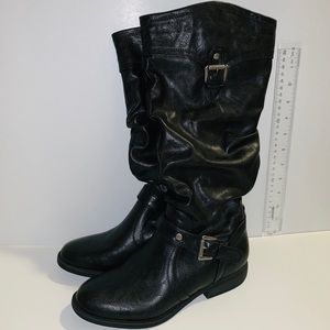 Knee high black boots